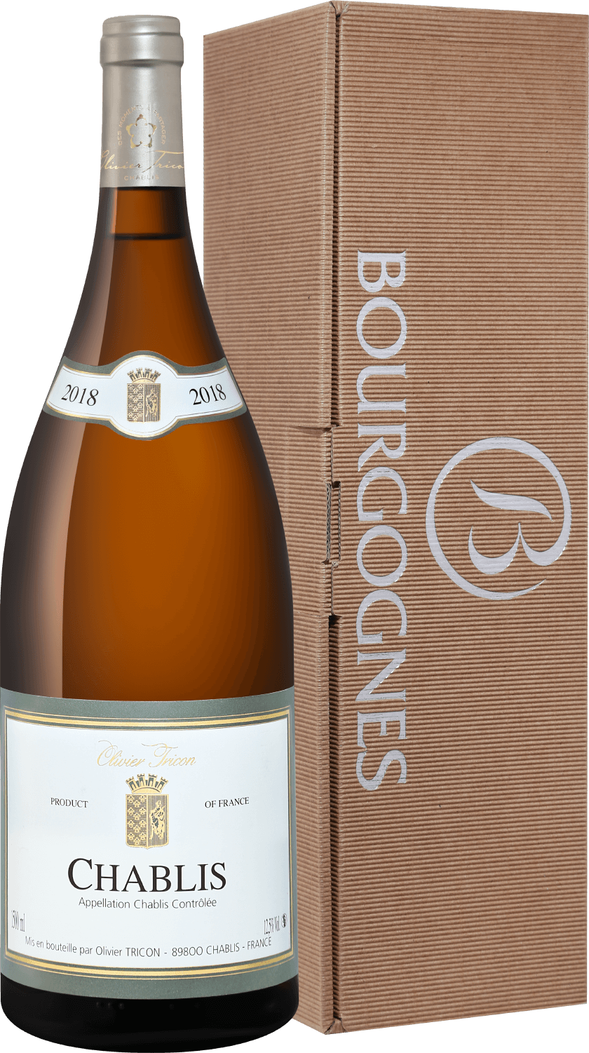 Шабли AOC Мезон Оливье Трикон в подарочной упаковке 1.5 л
