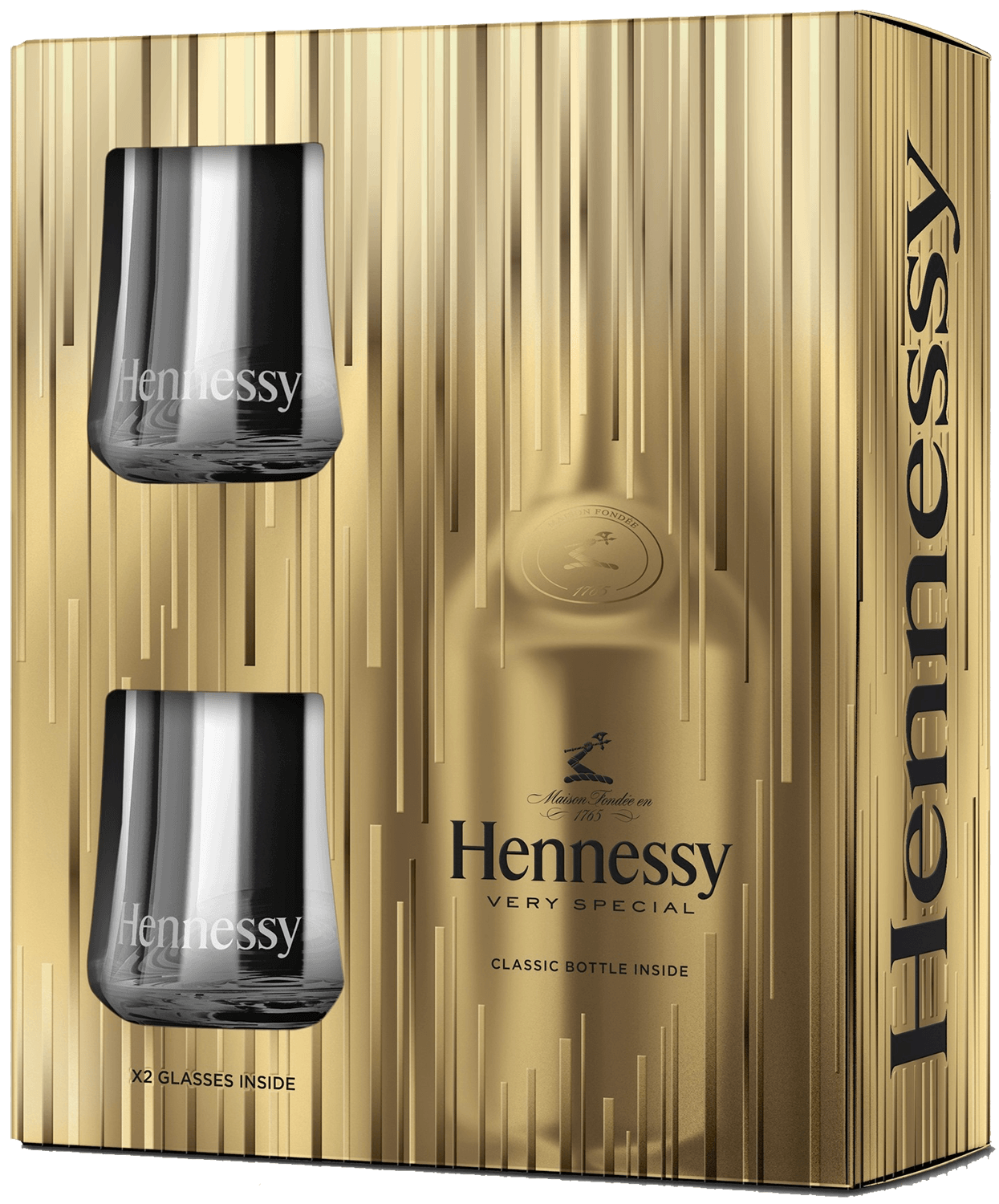 Коньяк Hennessy Cognac VS (gift box with 2 glasses) Хеннесси Коньяк VS в подарочной упаковке с двумя бокалами 0.7 л