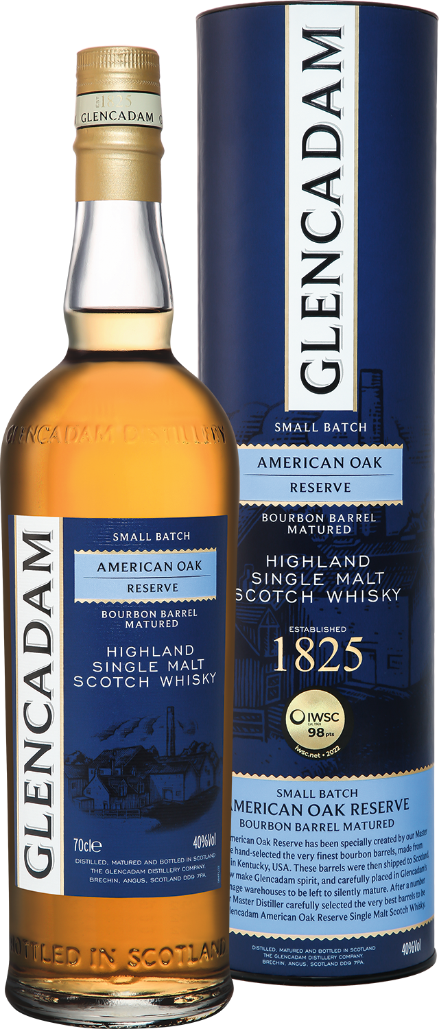 Гленкадам Американ Оук Резерв Бурбон Баррел Мэйчурд Хайлэнд Сингл Молт солодовый виски в подарочной упаковке 0.7 л