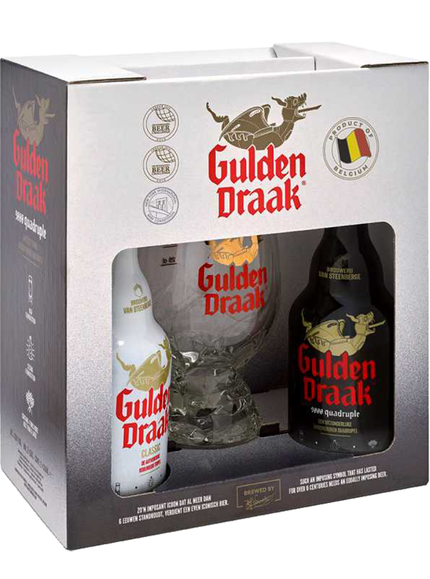 Гульден Драк & Гульден Драк 9000 Квадрупель Ван Стеенберг в подарочной упаковке с бокалом 0.66 л