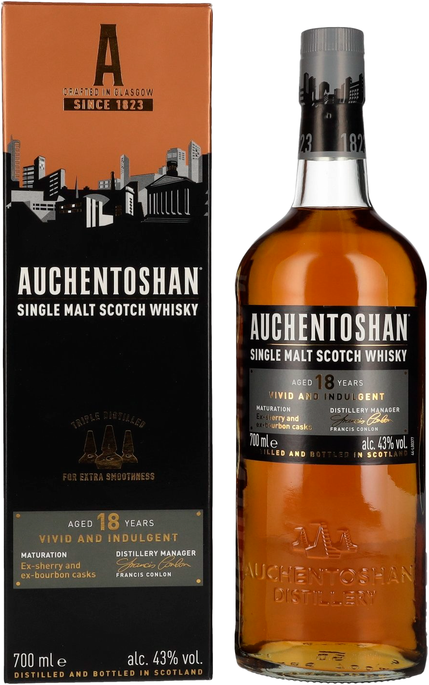 Окентошен Сингл Молт 18 лет Солодовый Виски в подарочной упаковке 0.7 л