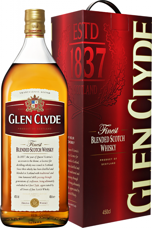 Глен Клайд Блендед купажированный виски в подарочной упаковке 4.5 л