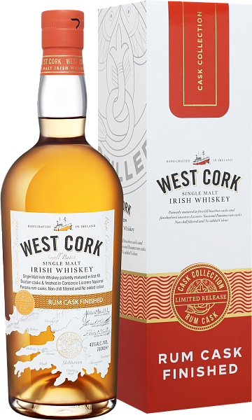 West Cork Small Batch Rum Cask Finished Single Malt Irish Whiskey (gift box), 0.7 л в Ростове-на-Дону