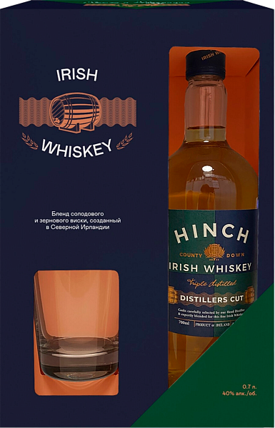 Hinch Distillers Cut Blended Irish Whiskey (gift box with glass), 0.7 л в Ростове-на-Дону